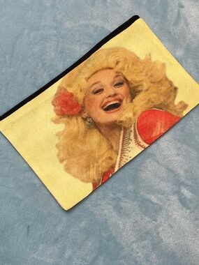 Dolly Parton Canvas Zipper Pouch Cosmetic Bag | NWOT